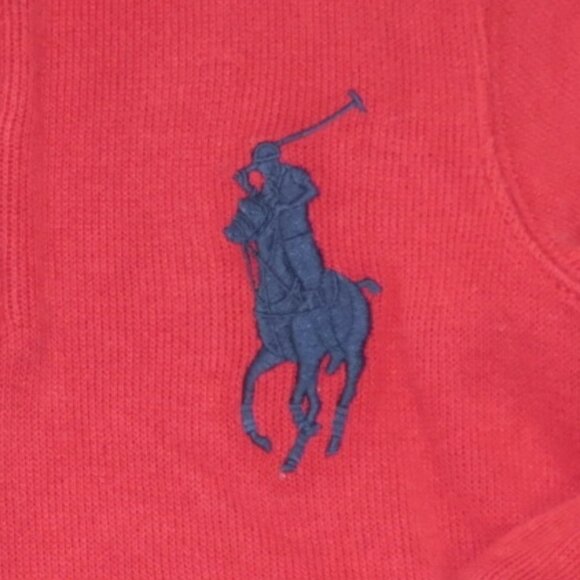 Boys Ralph Lauren Red Navy Blue Big Pony Pullover Knit Casual Shirt Top size 3T - Picture 3 of 3